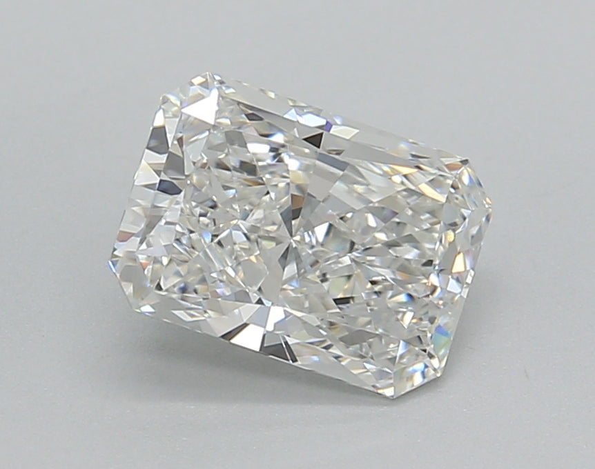 1.52 Carat Radiant Shaped, Excellent Cut, F Color, VVS2 Clarity, IGI Certified Lab Grown Diamond