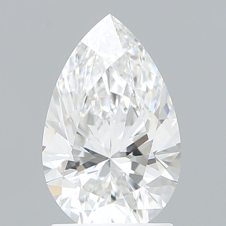1.73 Carat Pear Shaped, Excellent Cut, D Color, VVS2 Clarity, IGI Certified Lab Grown Diamond