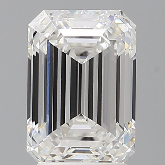 2.60 Carat Emerald Shaped, Ideal Cut, E Color, VVS2 Clarity, IGI Certified Lab Grown Diamond