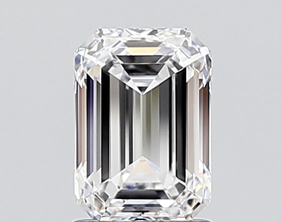 1.61 Carat Emerald Shaped, Ideal Cut, D Color, VVS2 Clarity, IGI Certified Lab Grown Diamond