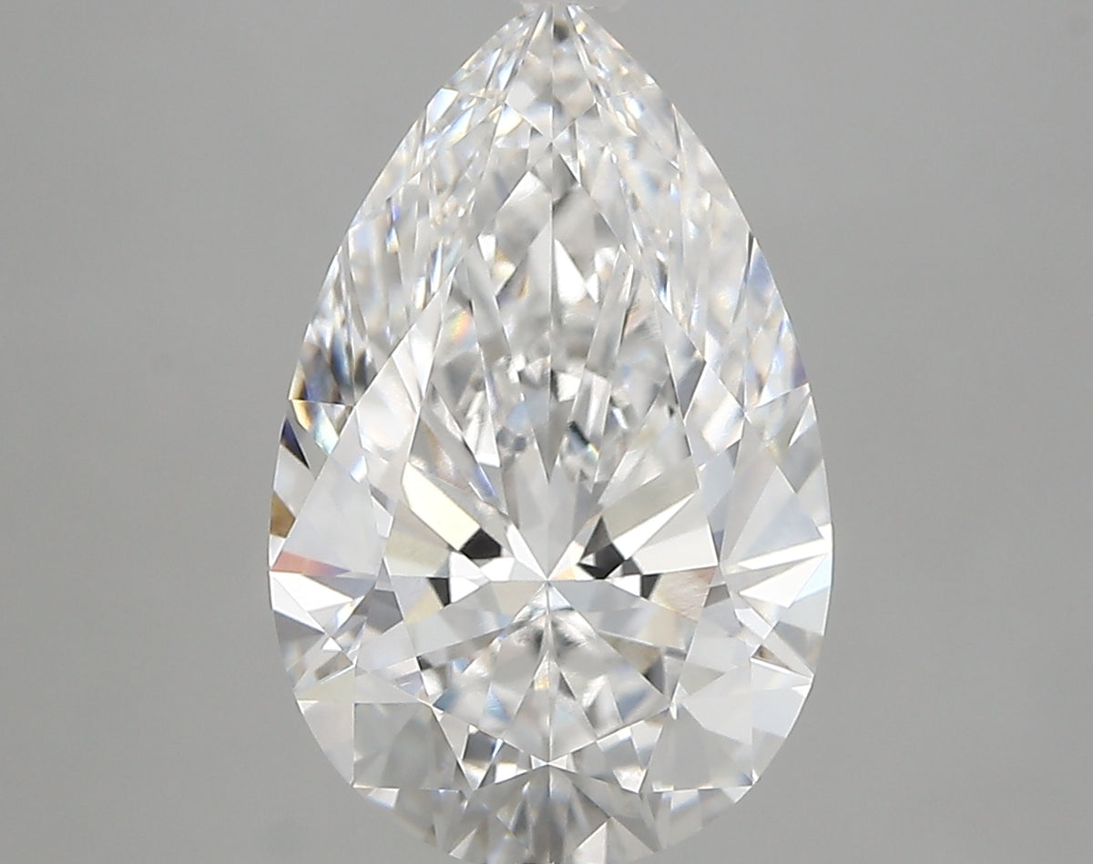 4.09 Carat Pear Shaped, Very Good Cut, D Color, VVS1 Clarity, IGI Certified Lab Grown Diamond