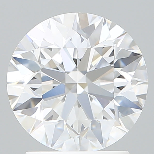 2.07 Carat Round Shaped, Excellent Cut, D Color, VVS2 Clarity, IGI Certified Lab Grown Diamond