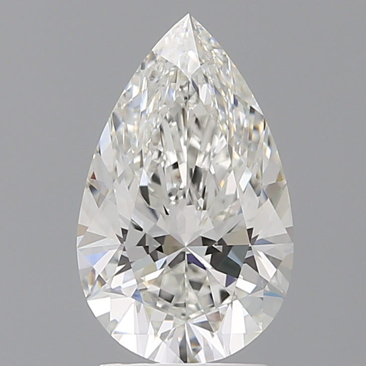 2.57 Carat Pear Shaped, Ideal Cut, F Color, VVS2 Clarity, IGI Certified Lab Grown Diamond