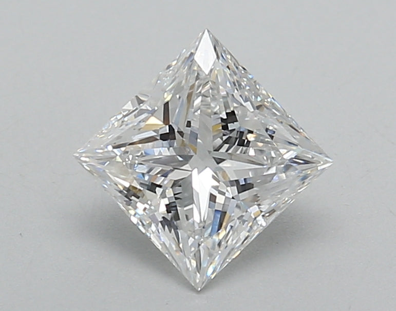 1.02 Carat Princess Shaped, Excellent Cut, D Color, VVS2 Clarity, IGI Certified Lab Grown Diamond