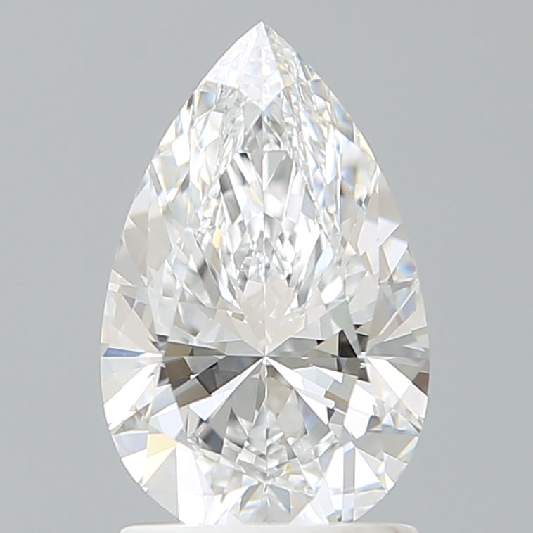1.60 Carat Pear Shaped, Ideal Cut, D Color, VVS2 Clarity, IGI Certified Lab Grown Diamond