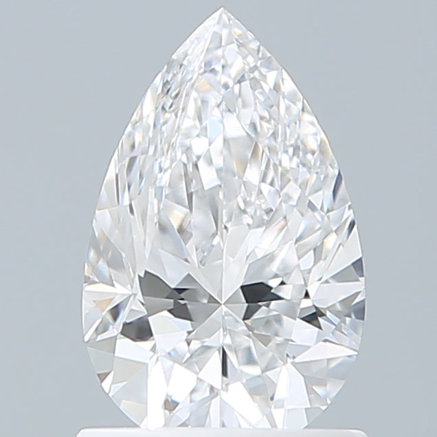 1.10 Carat Pear Shaped, Excellent Cut, D Color, VVS2 Clarity, IGI Certified Lab Grown Diamond