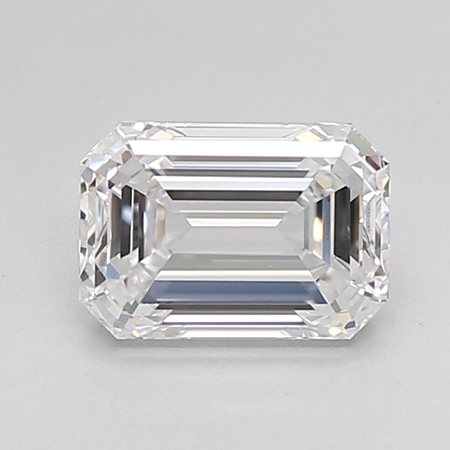 1.53 Carat Emerald Shaped, Ideal Cut, D Color, VVS2 Clarity, IGI Certified Lab Grown Diamond