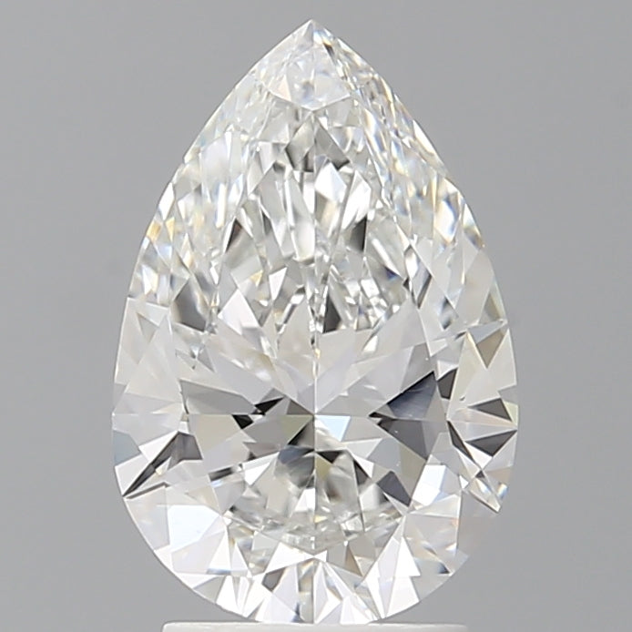2.59 Carat Pear Shaped, Excellent Cut, E Color, VVS2 Clarity, IGI Certified Lab Grown Diamond
