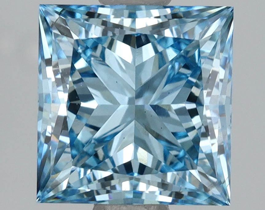2.55 Carat Princess Shaped, Ideal Cut, VS2 Clarity, IGI Certified Lab Grown Diamond