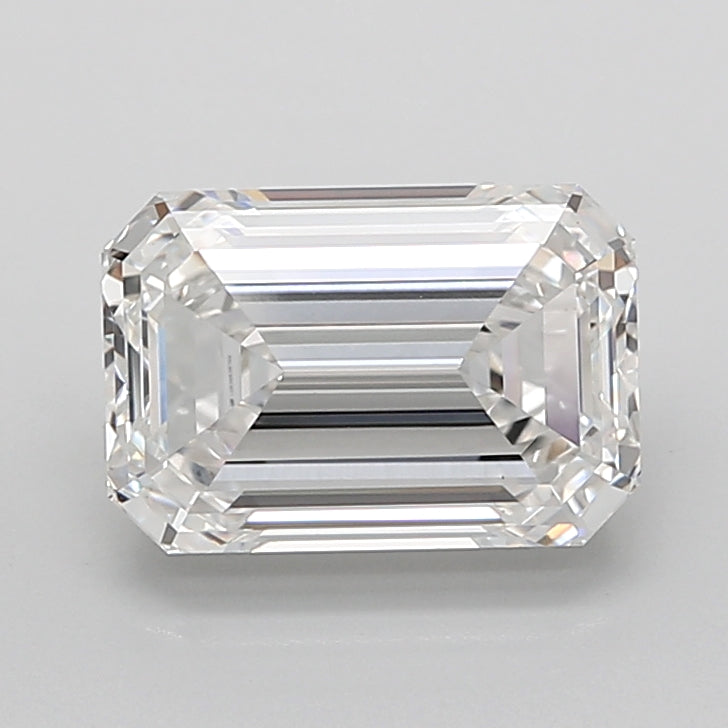 5.07 Carat Emerald Shaped, Ideal Cut, E Color, VVS2 Clarity, IGI Certified Lab Grown Diamond