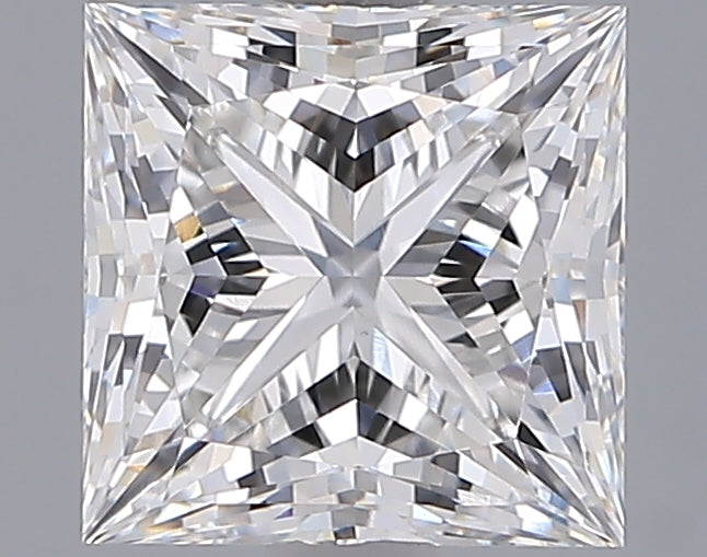 2.05 Carat Princess Shaped, Ideal Cut, E Color, VVS2 Clarity, IGI Certified Lab Grown Diamond