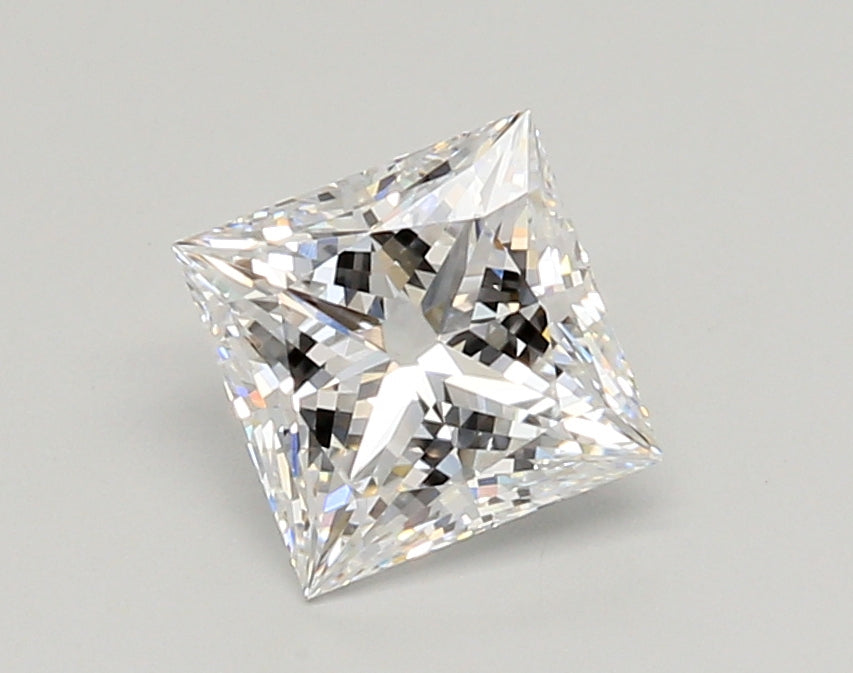 1.33 Carat Princess Shaped, Ideal Cut, D Color, VVS2 Clarity, IGI Certified Lab Grown Diamond