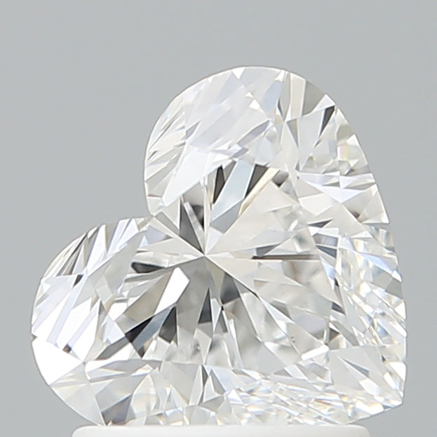 1.57 Carat Heart Shaped, Ideal Cut, D Color, VVS2 Clarity, IGI Certified Lab Grown Diamond