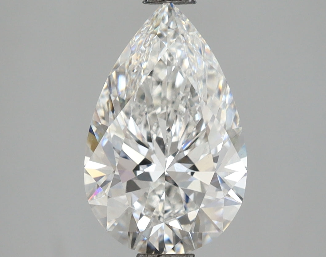 2.10 Carat Pear Shaped, Ideal Cut, E Color, VS1 Clarity, IGI Certified Lab Grown Diamond