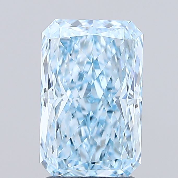 2.54 Carat Radiant Shaped, Excellent Cut, VVS2 Clarity, IGI Certified Lab Grown Diamond