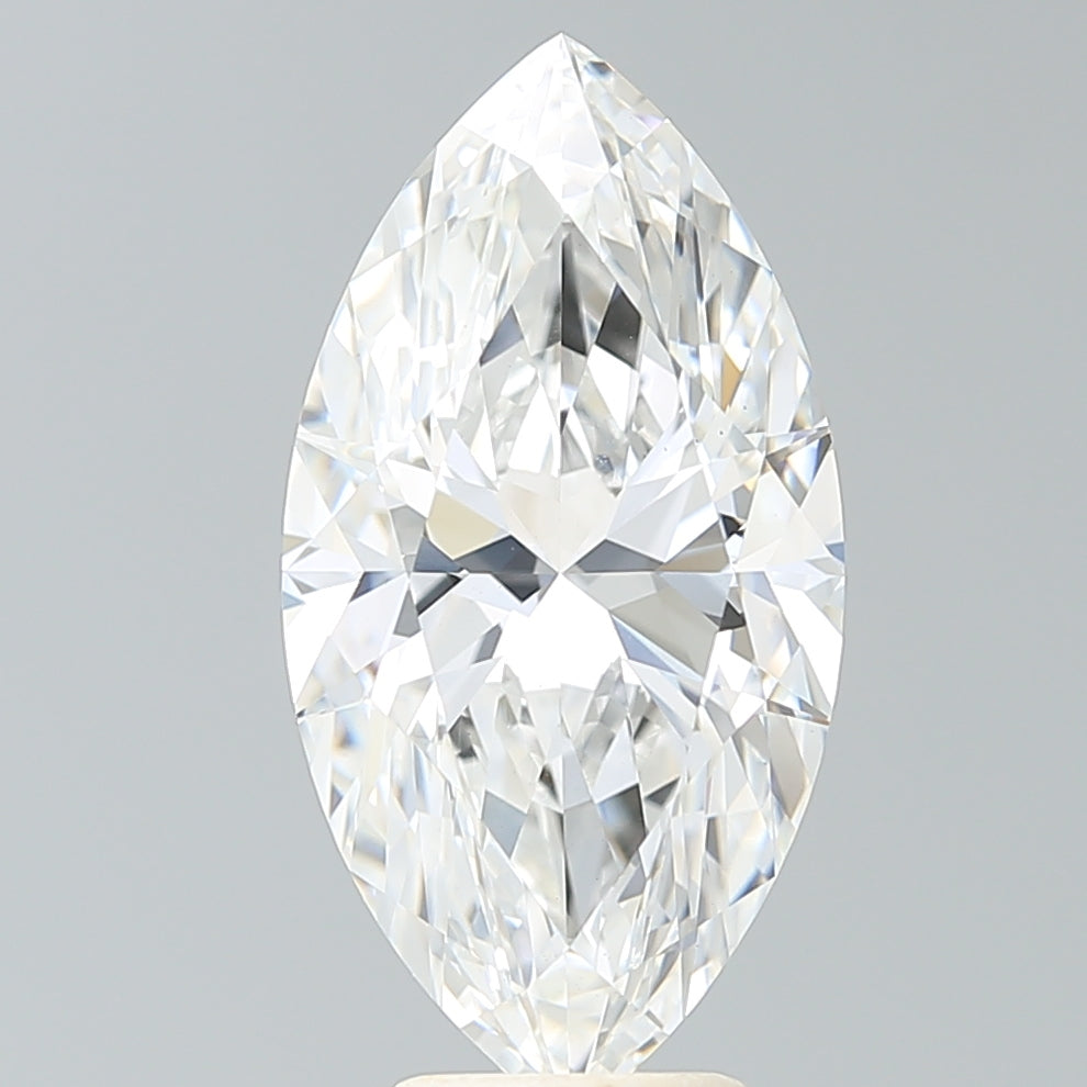 5.37 Carat Marquise Shaped, Ideal Cut, F Color, VS1 Clarity, IGI Certified Lab Grown Diamond
