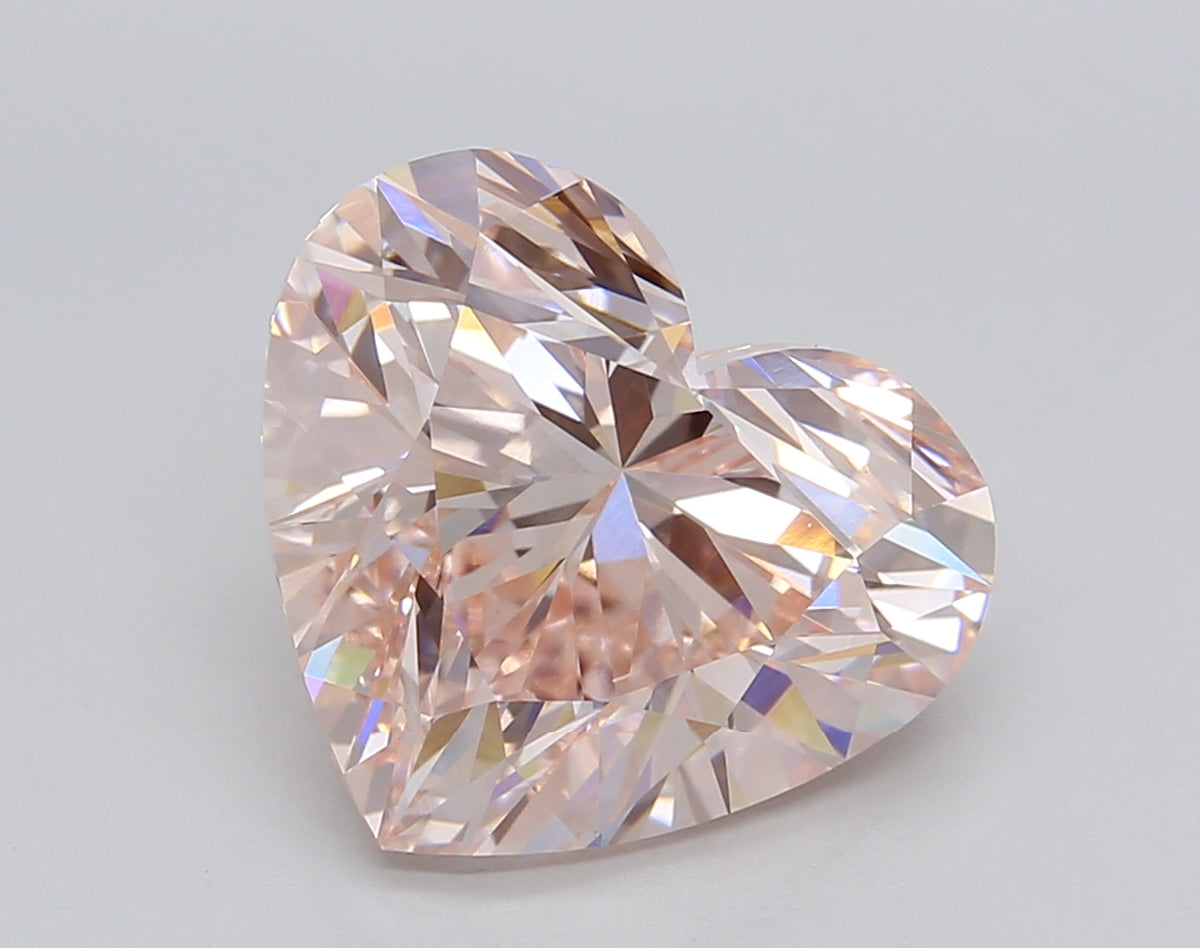 5.03 Carat Heart Shaped, Ideal Cut, VVS2 Clarity, IGI Certified Lab Grown Diamond