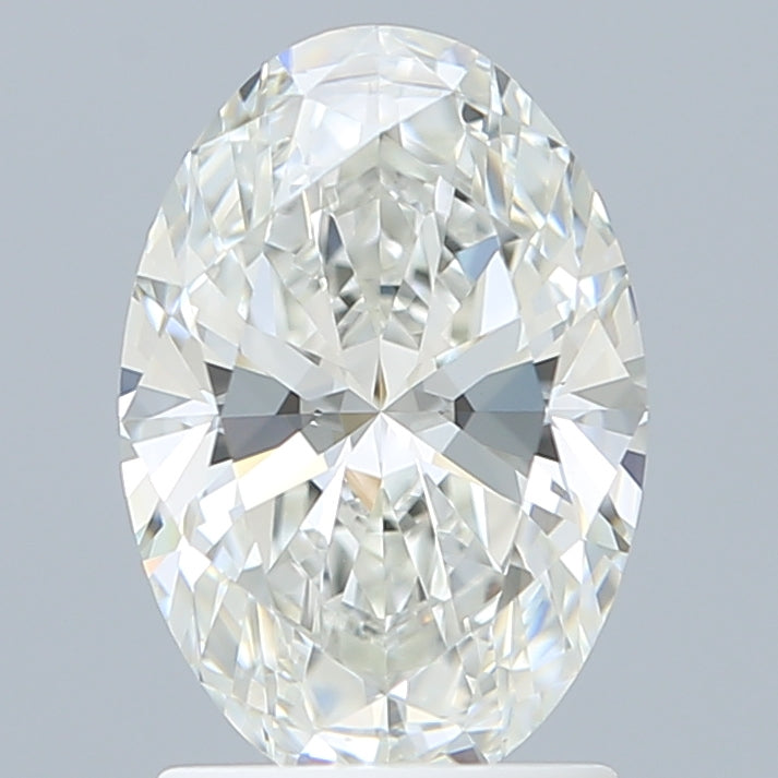 1.76 Carat Oval Shaped, Ideal Cut, G Color, VVS2 Clarity, IGI Certified Lab Grown Diamond