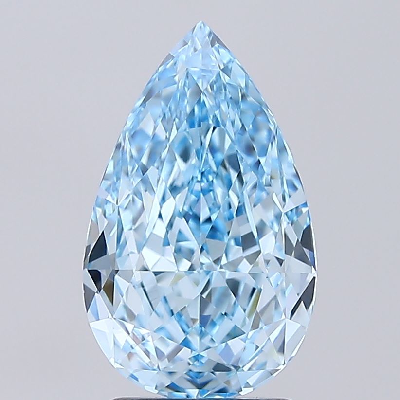 2.77 Carat Pear Shaped, Ideal Cut, VVS2 Clarity, IGI Certified Lab Grown Diamond