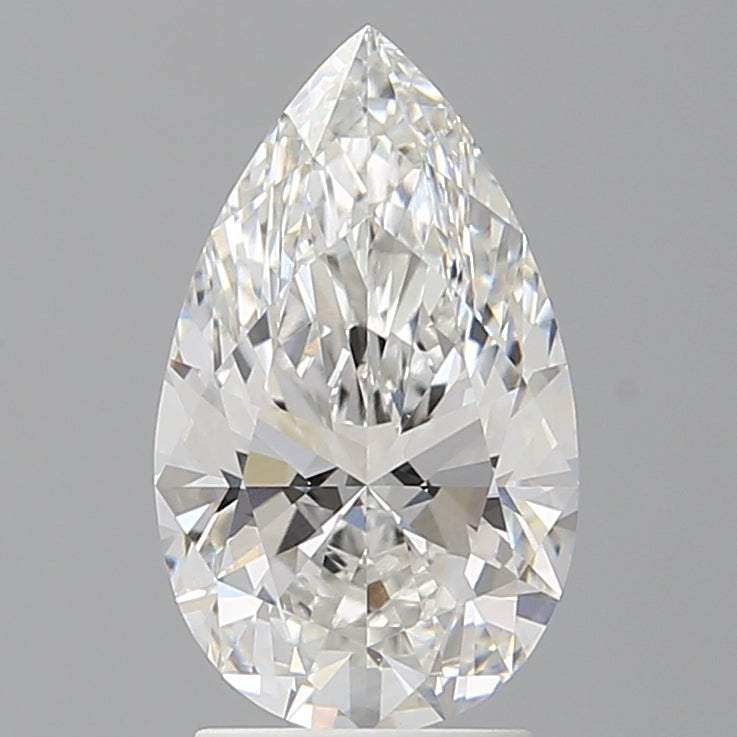 2.56 Carat Pear Shaped, Ideal Cut, F Color, VVS2 Clarity, IGI Certified Lab Grown Diamond