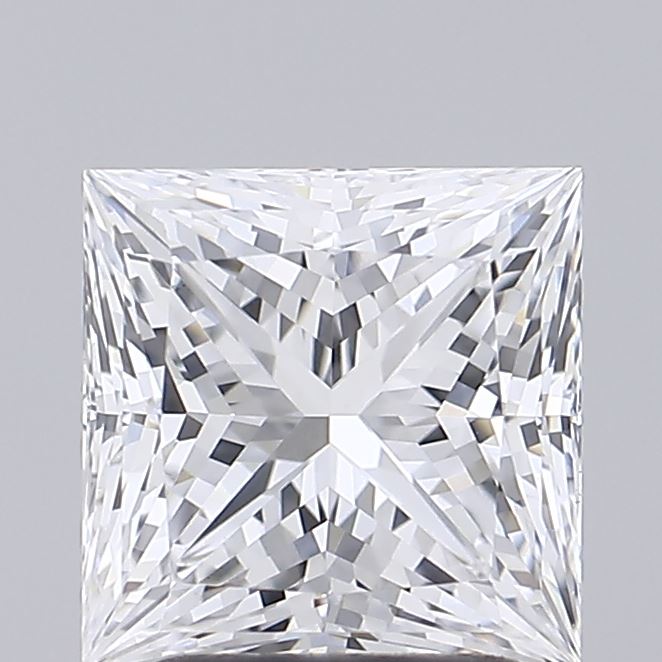 2.06 Carat Princess Shaped, Ideal Cut, D Color, VVS2 Clarity, IGI Certified Lab Grown Diamond