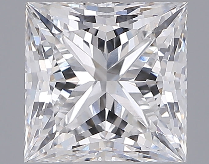 1.54 Carat Princess Shaped, Ideal Cut, D Color, VS1 Clarity, IGI Certified Lab Grown Diamond