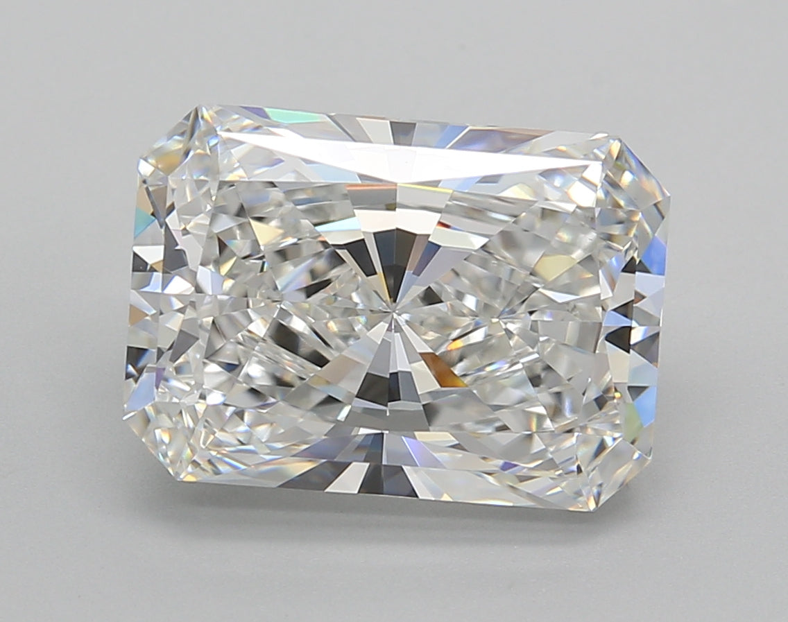 5.02 Carat Radiant Shaped, Excellent Cut, E Color, VVS2 Clarity, IGI Certified Lab Grown Diamond