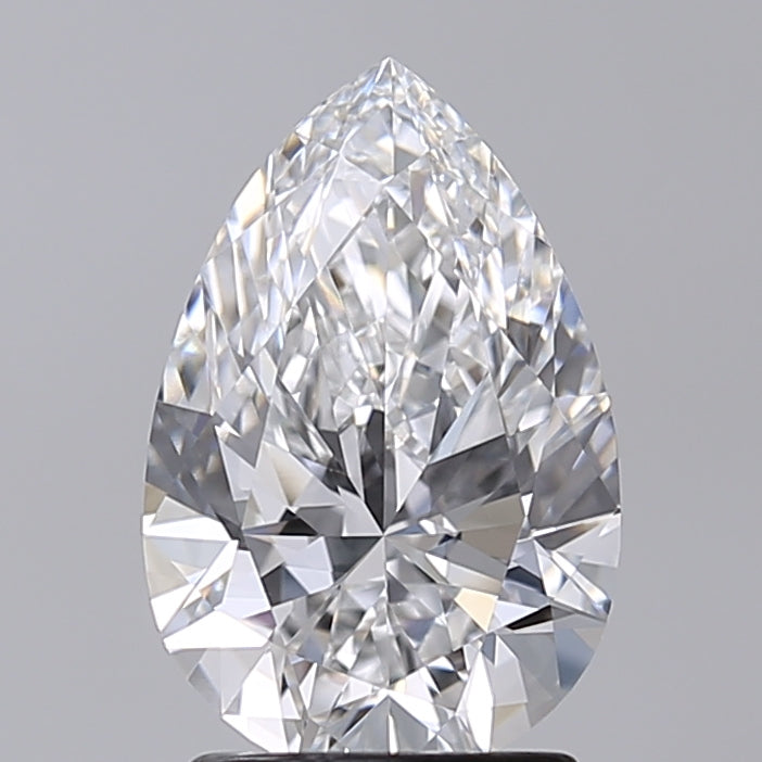2.02 Carat Pear Shaped, Very Good Cut, D Color, VVS2 Clarity, IGI Certified Lab Grown Diamond