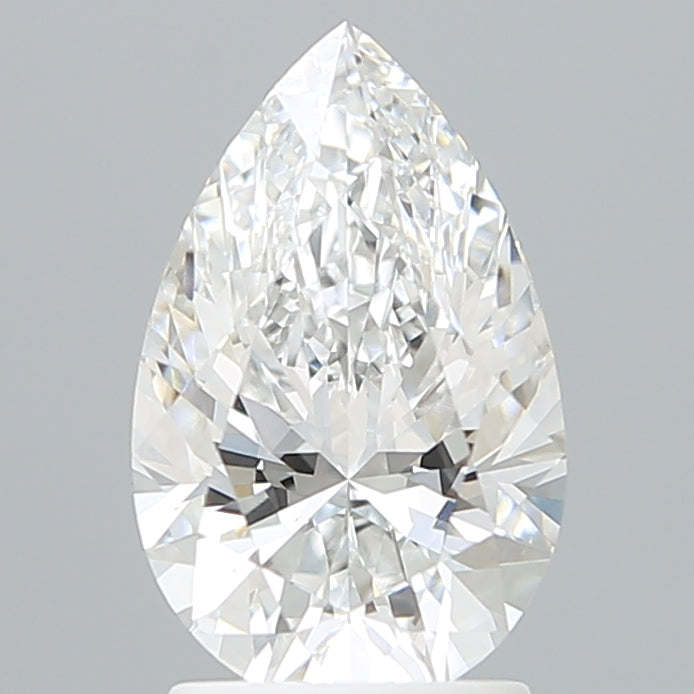 2.17 Carat Pear Shaped, Excellent Cut, D Color, VVS2 Clarity, IGI Certified Lab Grown Diamond