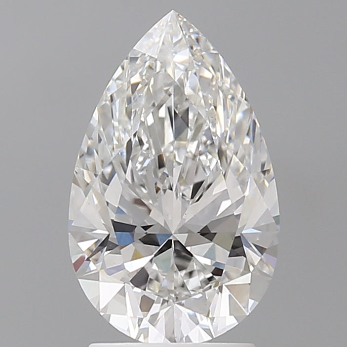 2.54 Carat Pear Shaped, Ideal Cut, E Color, VS1 Clarity, IGI Certified Lab Grown Diamond