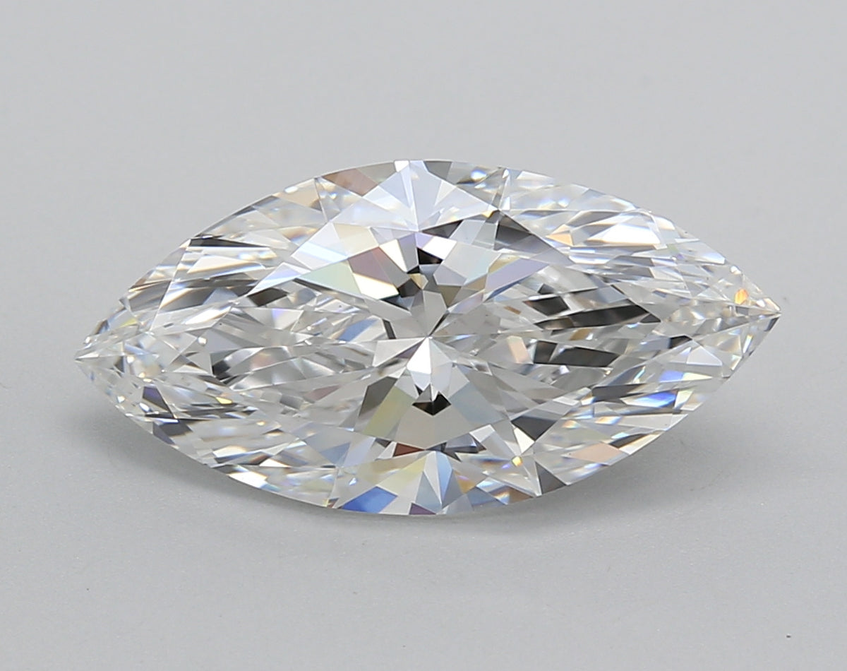 3.51 Carat Marquise Shaped, Excellent Cut, E Color, VVS2 Clarity, IGI Certified Lab Grown Diamond