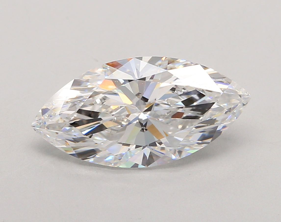 3.04 Carat Marquise Shaped, Ideal Cut, E Color, VVS2 Clarity, IGI Certified Lab Grown Diamond