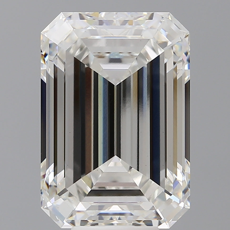 9.55 Carat Emerald Shaped, Ideal Cut, F Color, VS1 Clarity, IGI Certified Lab Grown Diamond