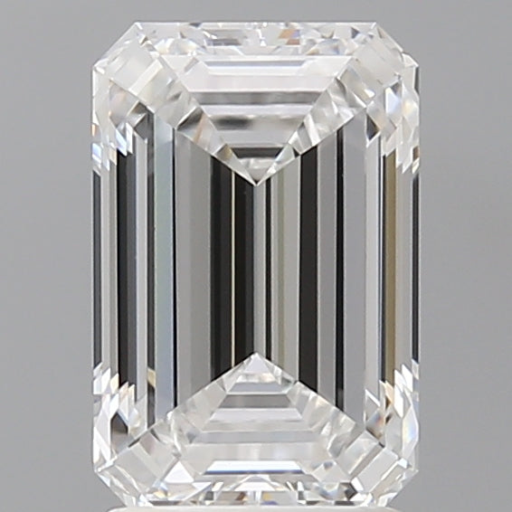 2.57 Carat Emerald Shaped, Ideal Cut, E Color, VVS2 Clarity, IGI Certified Lab Grown Diamond