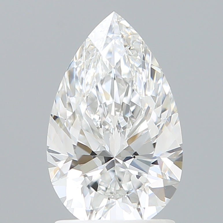 1.76 Carat Pear Shaped, Excellent Cut, E Color, VVS2 Clarity, IGI Certified Lab Grown Diamond