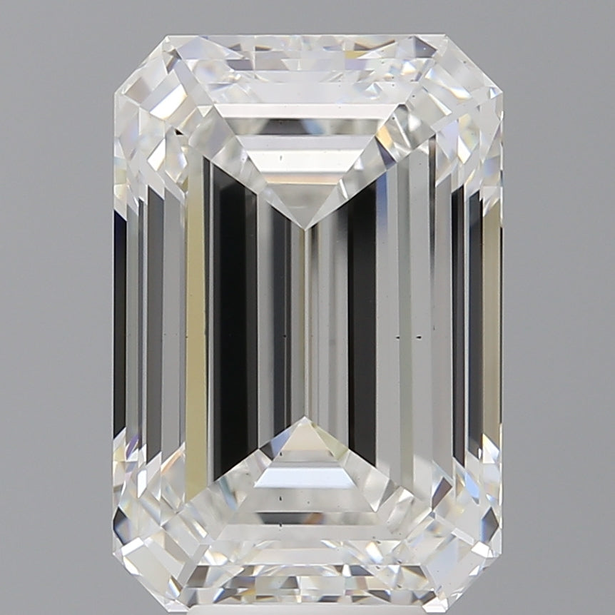 8.60 Carat Emerald Shaped, Ideal Cut, F Color, VS2 Clarity, IGI Certified Lab Grown Diamond