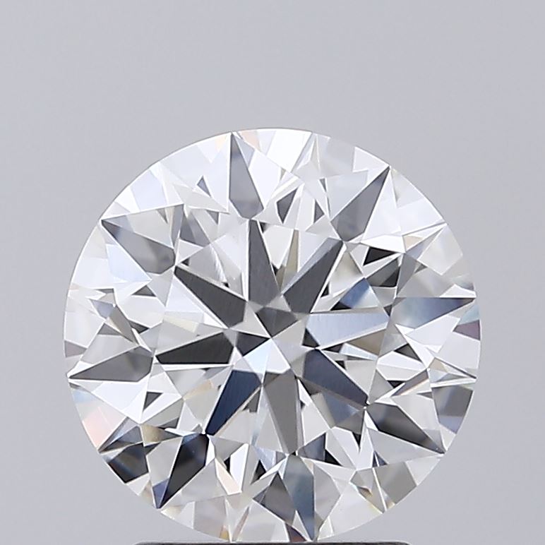 2.18 Carat Round Shaped, Ideal Cut, E Color, VVS2 Clarity, IGI Certified Lab Grown Diamond