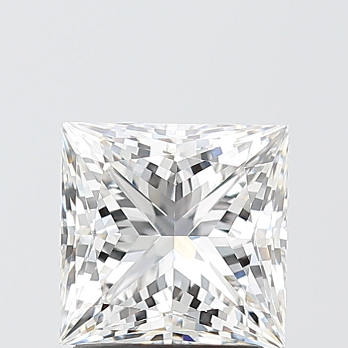 2.09 Carat Princess Shaped, Ideal Cut, F Color, VVS2 Clarity, IGI Certified Lab Grown Diamond