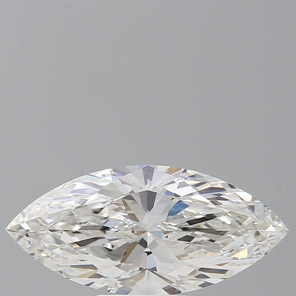 3.03 Carat Marquise Shaped, Ideal Cut, F Color, VVS2 Clarity, IGI Certified Lab Grown Diamond