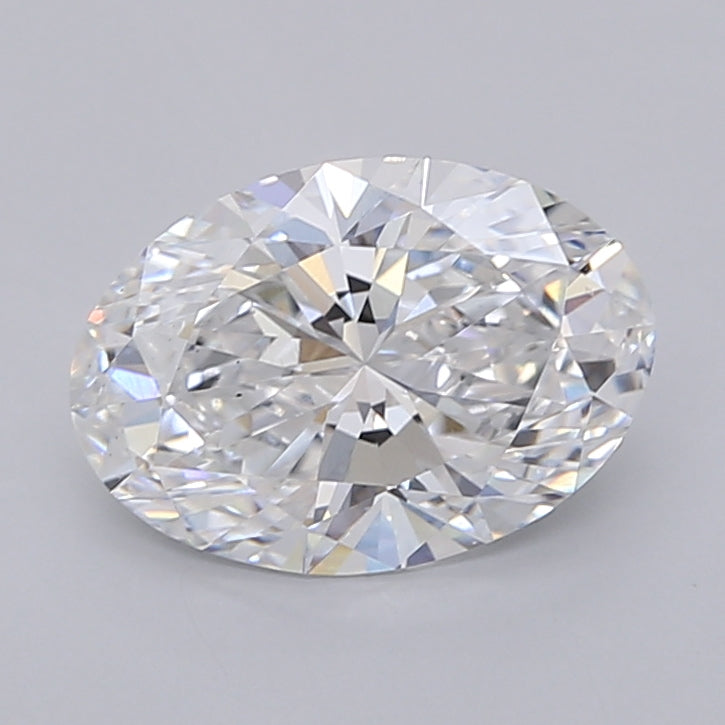2.04 Carat Oval Shaped, Ideal Cut, D Color, VS2 Clarity, IGI Certified Lab Grown Diamond