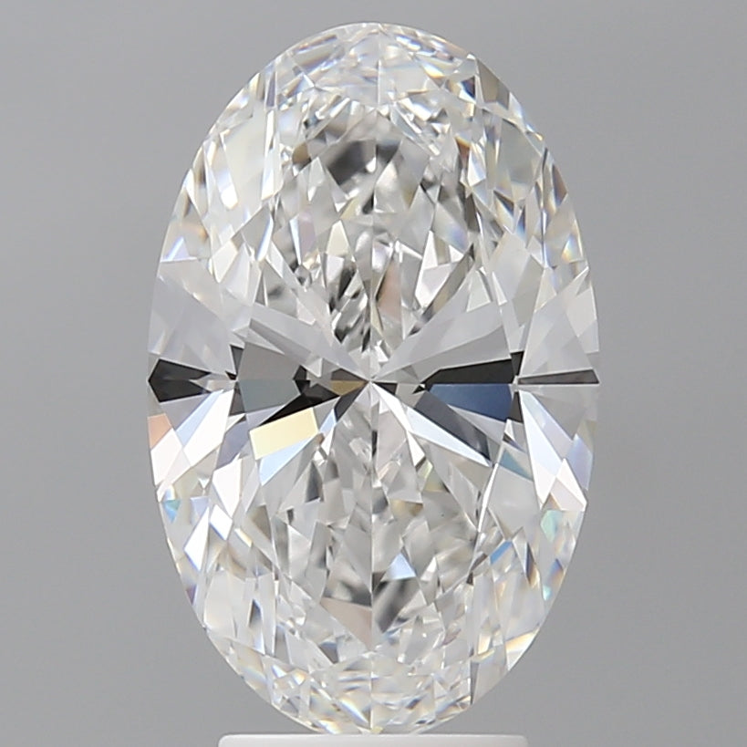 4.08 Carat Oval Shaped, Ideal Cut, E Color, VVS2 Clarity, IGI Certified Lab Grown Diamond