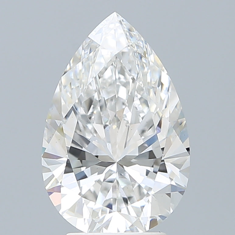 3.71 Carat Pear Shaped, Ideal Cut, E Color, VS1 Clarity, IGI Certified Lab Grown Diamond