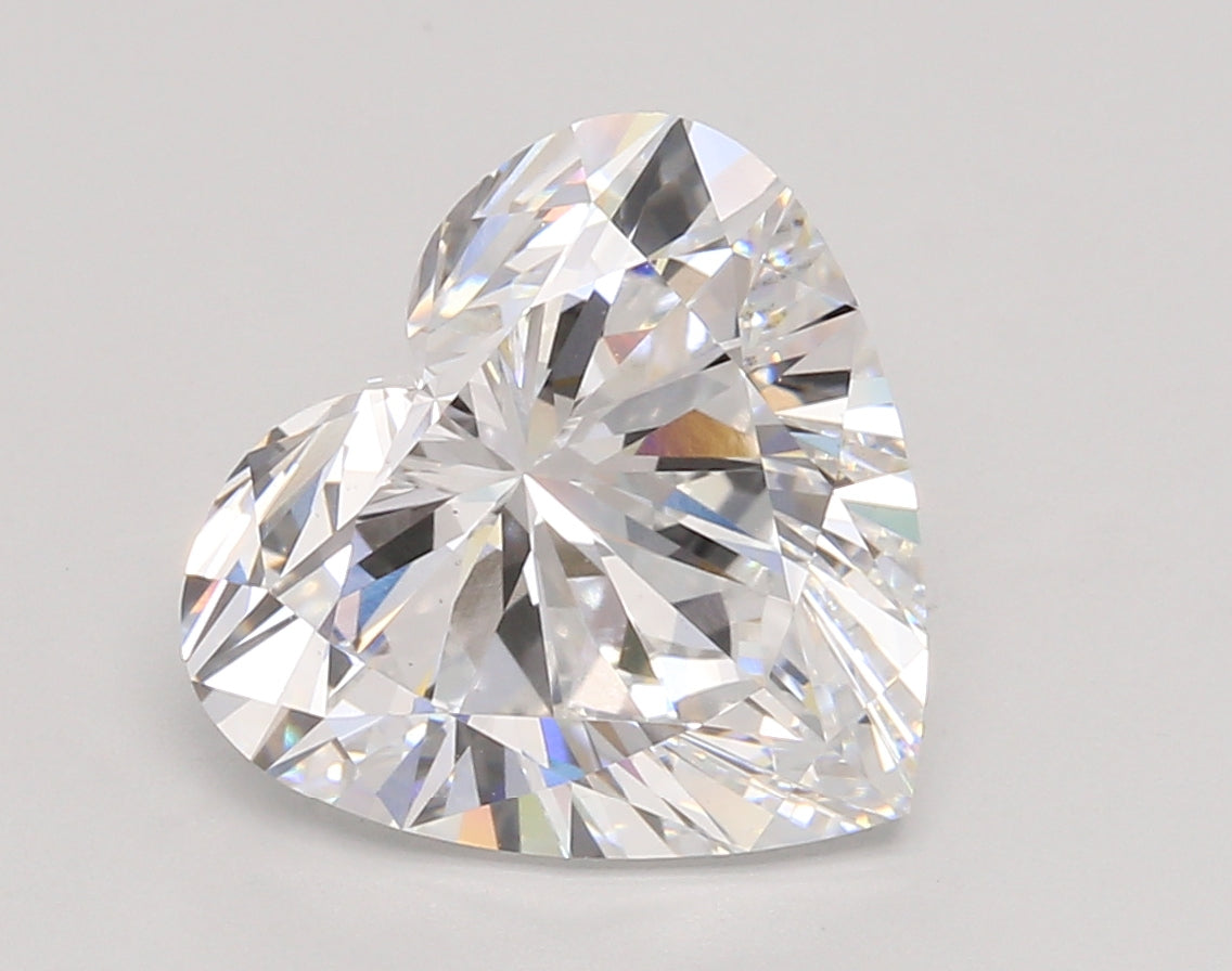 4.35 Carat Heart Shaped, Ideal Cut, D Color, VS1 Clarity, IGI Certified Lab Grown Diamond