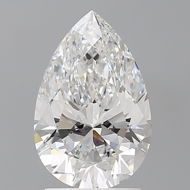 2.09 Carat Pear Shaped, Ideal Cut, E Color, VVS2 Clarity, IGI Certified Lab Grown Diamond