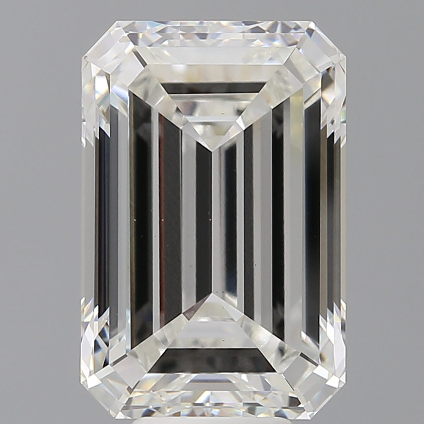 9.01 Carat Emerald Shaped, Ideal Cut, F Color, VS1 Clarity, IGI Certified Lab Grown Diamond