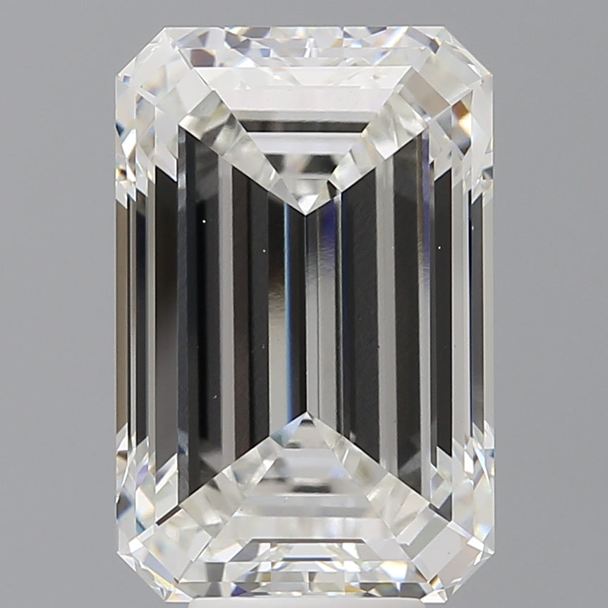 9.01 Carat Emerald Shaped, Ideal Cut, F Color, VS1 Clarity, IGI Certified Lab Grown Diamond