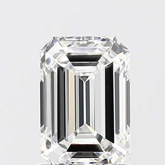 1.59 Carat Emerald Shaped, Ideal Cut, E Color, VVS2 Clarity, IGI Certified Lab Grown Diamond