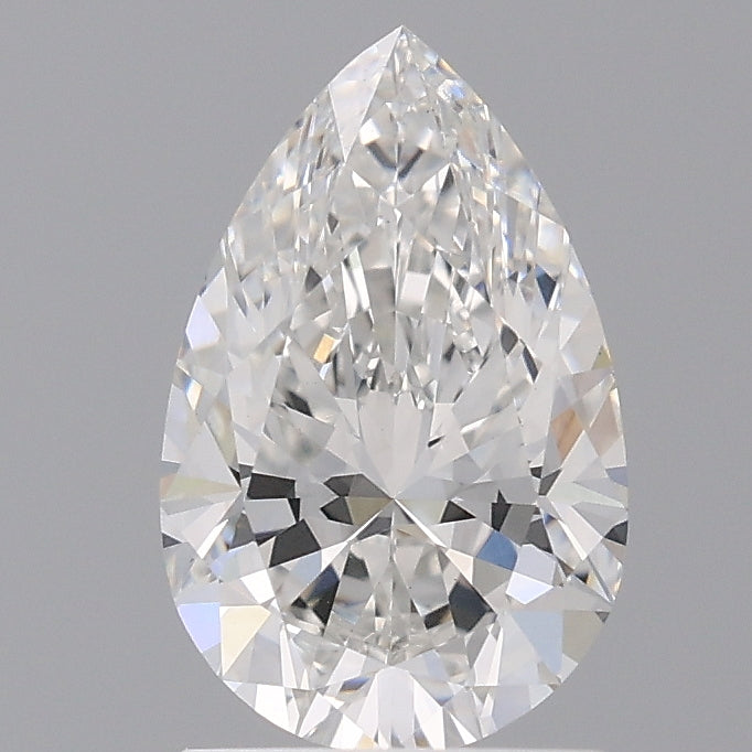 1.59 Carat Pear Shaped, Ideal Cut, E Color, VVS2 Clarity, IGI Certified Lab Grown Diamond