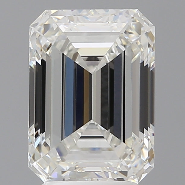 3.54 Carat Emerald Shaped, Ideal Cut, F Color, VVS2 Clarity, IGI Certified Lab Grown Diamond