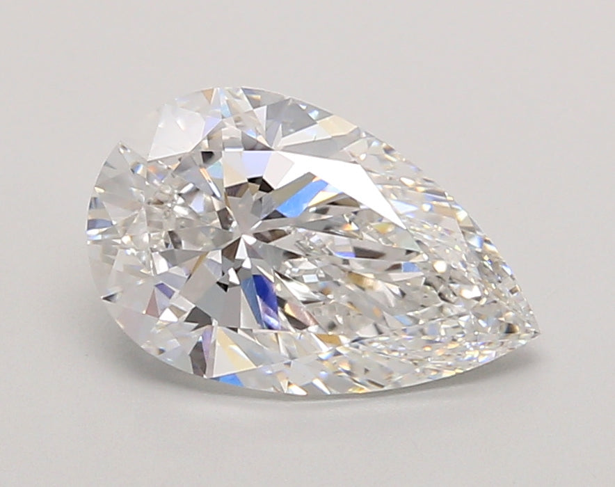 2.04 Carat Pear Shaped, Ideal Cut, E Color, VS1 Clarity, IGI Certified Lab Grown Diamond
